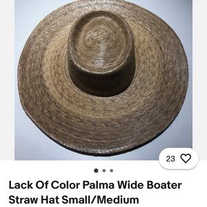 Lack Of Color Palma Wide Boater
Straw Hat Small/Medium
